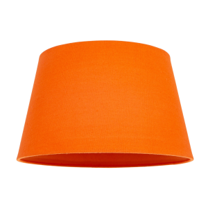 Traditional 30cm Vivid Orange Linen Fabric Drum Table/Pendant Shade 60w Maximum
