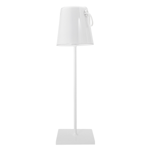 Tall Modern White LED Colour Changing Rechargeable Touch Table Lamp
