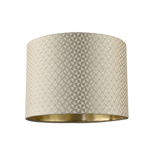 Light Shimmer Taupe Drum Lamp Shade with Inner Champagne Gold Lining