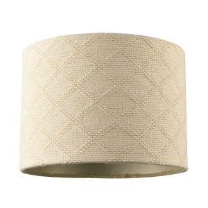 Cream Shabby Chic Lamp Shade in Textured Jacquard Cotton Fabric