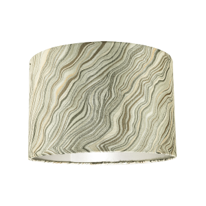 Modern Textured Silver and Gold Jacquard Lamp Shade with Wavy Design