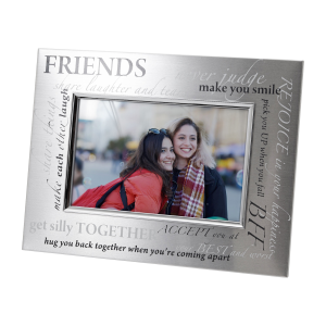 Modern Collage Friends Themed Picture Frame in Brushed Silver Finish