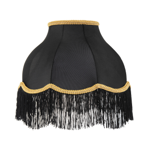 Classic Chic Victorian Style Lamp Shade in Black Elasticated Fabric