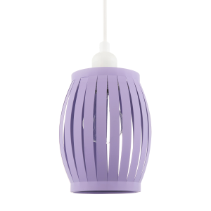 Modern Unique Grill Style Ceiling Pendant Lighting Shade in Soft Lilac