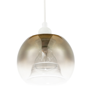 Modern Polished Gold and Clear Glass Circular Pendant Lighting Shade
