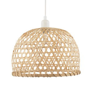 Hand Strapped Natural Bamboo Pendant Lighting Shade with Bell Shape