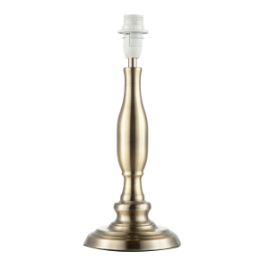 Classic Antique Brass Table Lamp Base with Curvy Metal Stem Design