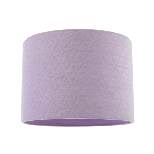 Modern Lilac Velvet Fabric Drum Lampshade with Inner Cotton Lining