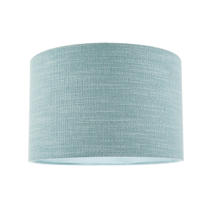 Designer Bobbled and Textured Linen Lamp Shade in Light Duck Egg Blue