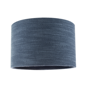 Designer Bobbled and Textured Linen Lamp Shade in Navy Midnight Blue