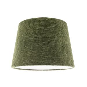 Thick Lined Textured Forest Green Velvet Lamp Shade with Satin Inner