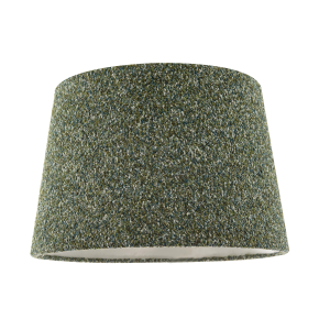Forest and Sage Green Textured Wool Fabric Lamp Shade with Cream Inner