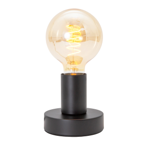 Matte Black Bulb Holder Table Lamp to Showcase Vintage Filament Bulbs