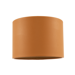 Classic Dark Mustard Faux Leather Lamp Shade with Inner Cotton Lining