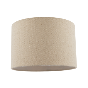 Light Taupe Oatmeal Linen Fabric Drum Lamp Shade with Cotton Lining
