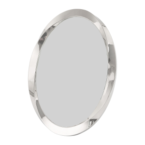 Modern Oval Nickel Plated Metal 4x6 Picture Frame with Twisting Design