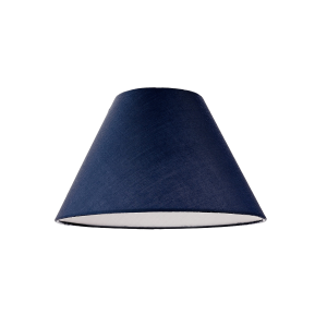 Traditional 8 Inch Midnight Blue Cotton Fabric Coolie Lamp Shade