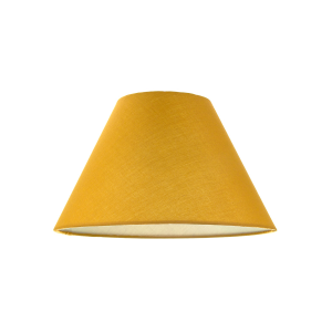 Traditional 8 Inch Mustard Ochre Cotton Fabric Coolie Lamp Shade