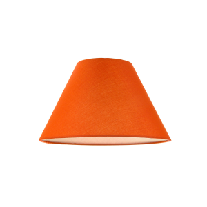 Traditional 8 Inch Vivid Orange Cotton Fabric Coolie Lamp Shade