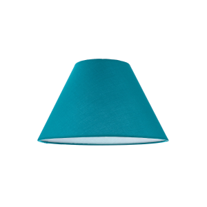 Traditional 8 Inch Vivid Teal Cotton Fabric Coolie Lamp Shade