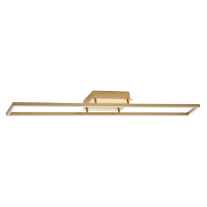 Brushed Gold LED Ceiling Strip Light Fitting - Ideal for Kitchens
