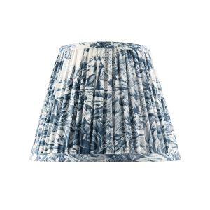 Traditional Floral Tapered Lamp Shade in Navy Midnight Blue and White