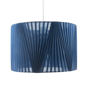 Modern Midnight Blue Voile Fabric Organza Tapered Pendant Lamp Shade