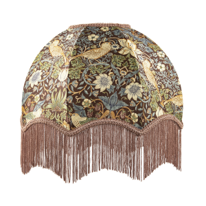 Victorian Designed Vintage Lamp Shade with Green and Blue Floral Decor