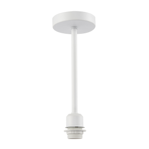 Classic Matte White Ceiling Light Fixture to Showcase Lamp Shades