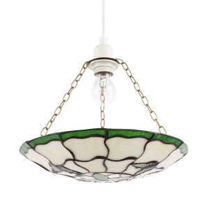 Traditional Butterfly Tiffany Glass Green Pendant Lighting Shade