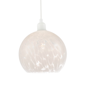 Modern Opal White Snowflake 20cm Glass Pendant Ceiling Lamp Shade