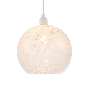 Modern Opal White Snowflake 25cm Glass Pendant Ceiling Lighting Shade