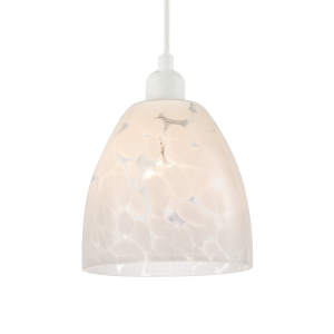 Cylindrical Opal White Snowflake 25cm Glass Pendant Lighting Shade