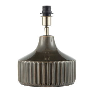 Deep Forest Green Ceramic Gloss Lamp Base with Brass Lamp Holder