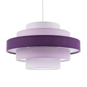 Five Tier Pendant Shade with Various Purple and Lilac Cotton Rings