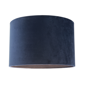 Soft Velvet Midnight Blue Fabric Round Lamp Shade for Table or Pendant
