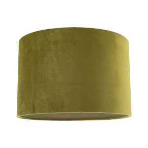 Soft Velvet Olive Green Fabric Round Lamp Shade for Table or Pendant