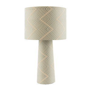 Duck Egg and Cream Jacquard Zig Zag Lamp with Fabric Shade and Base
