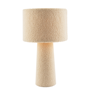 Designer Table Lamp with Cream Wool Base and Shade with Inner Lining