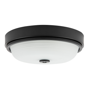 Sensor IP44 Bathroom Ceiling Light in Matte Black with Multi Functions