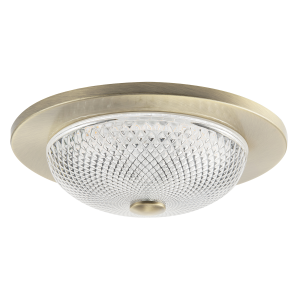 Modern Bathroom Ceiling Light Fitting with Clear Diamond Effect Glass