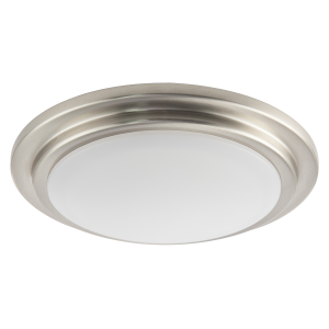 Modern Chic Satin Nickel Flush LED Bathroom Ceiling Light Fitting