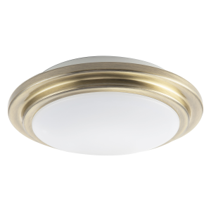 Modern Chic Antique Brass Flush LED Bathroom Ceiling Light Fitting