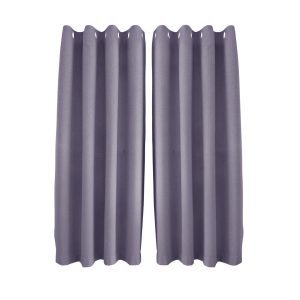 Purple Mauve Linen Blackout Curtains - 46 x 63 Inch Drop - 2 Panel