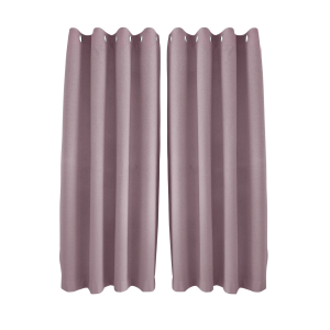 Lavender Pink Linen Blackout Curtains - 46 x 54 Inch Drop - 2 Panel