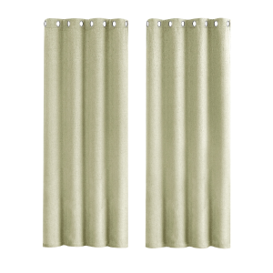 Mint Green Lined Blackout Eyelet Curtains - 46 x 63 Inch Drop - Pair