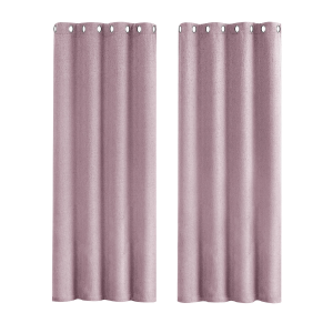 Lilac Lined Blackout Eyelet Curtains - 46 x 54 Inch Drop - 2 Panel