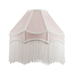 Traditional Victorian Empire 40cm Lamp Shade in Soft Pink with Tassels