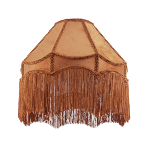 Traditional Victorian Empire 40cm Lamp Shade in Ochre with Tassels