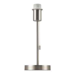 Traditional Table Lamp Base in Satin Nickel with Pull Cord Switch
